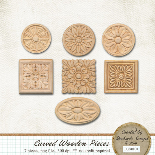 Carved Wooden Pieces
