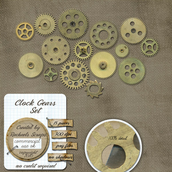 gears for a clock Clock Gears Set – Rachael's Scraps Store