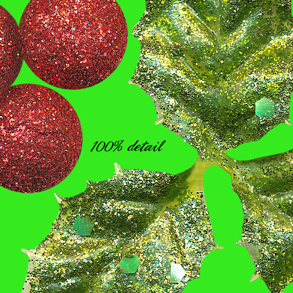 Christmas Glitter Leaves
