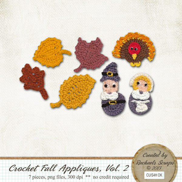 Crochet Fall Appliques, Volume 02