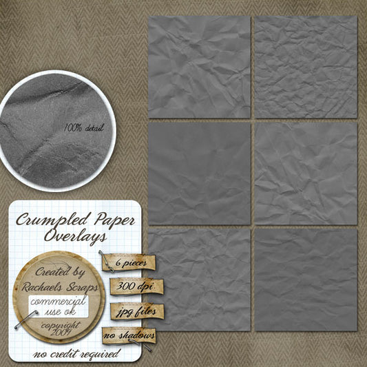 Crumpled Paper Overlays
