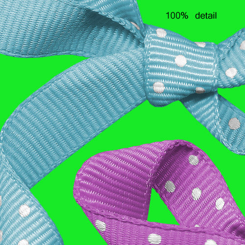 Curled Polka Dotted Ribbons in Layers