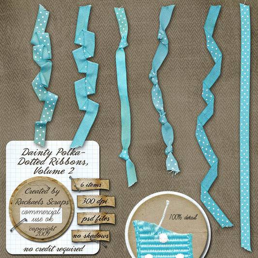 Dainty Polka Dotted Ribbons, Volume 02