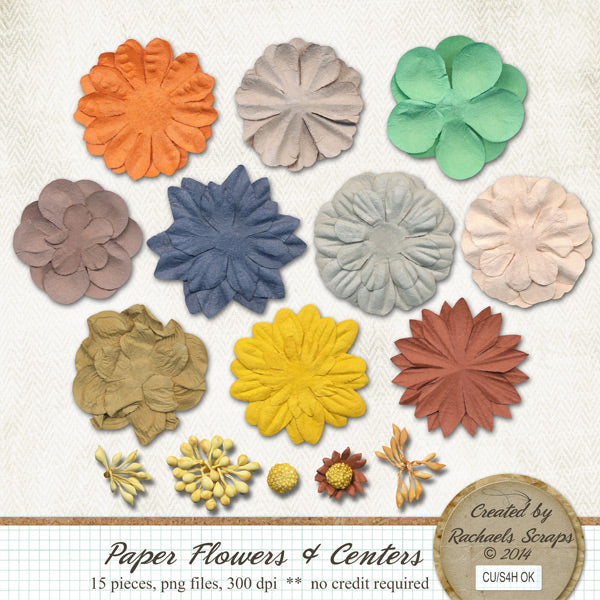 Paper Flowers and Centers