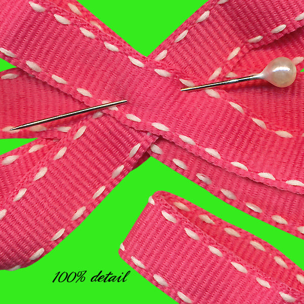 Pink Saddle Stitched Ribbons