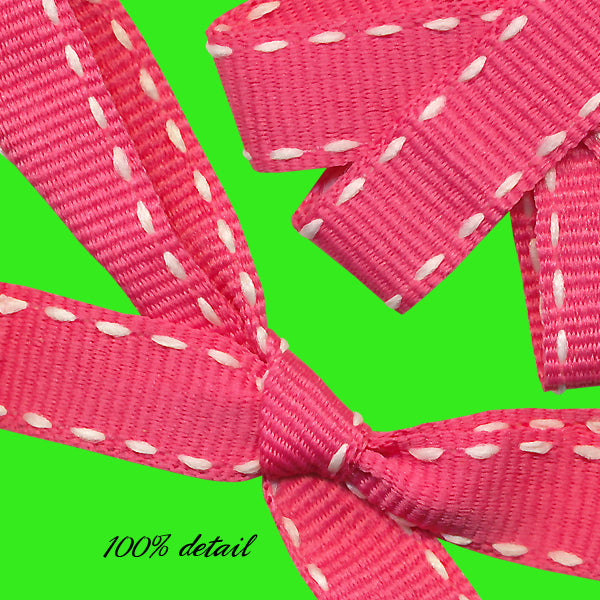 Pink Saddle Stitched Ribbons
