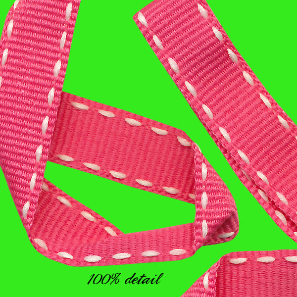 Pink Saddle Stitched Ribbons