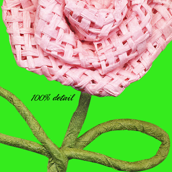 Pink Burlap Flowers