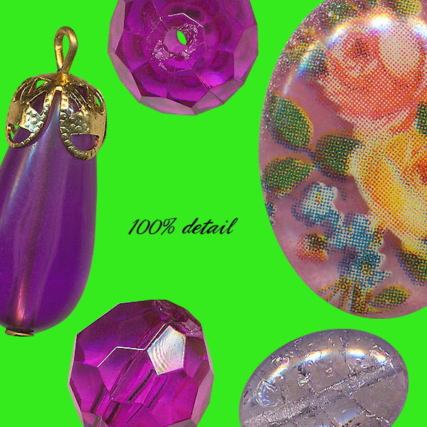 Purple Beads and Cabs