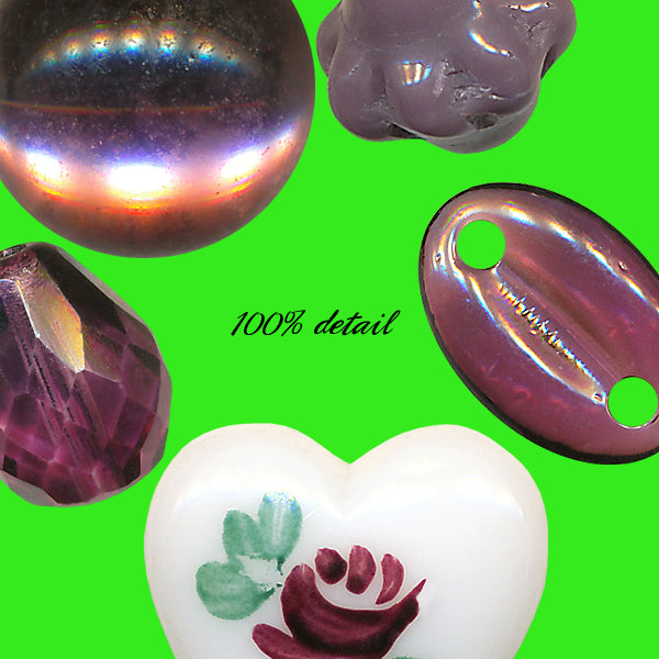 Purple Beads and Cabs