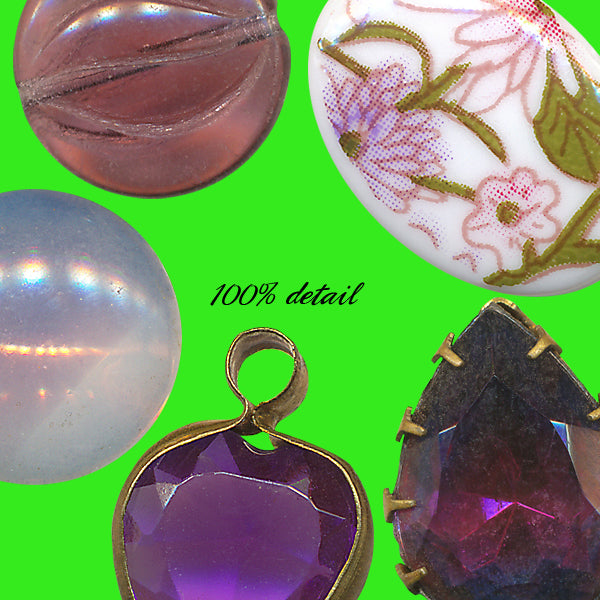 Purple Beads and Cabs