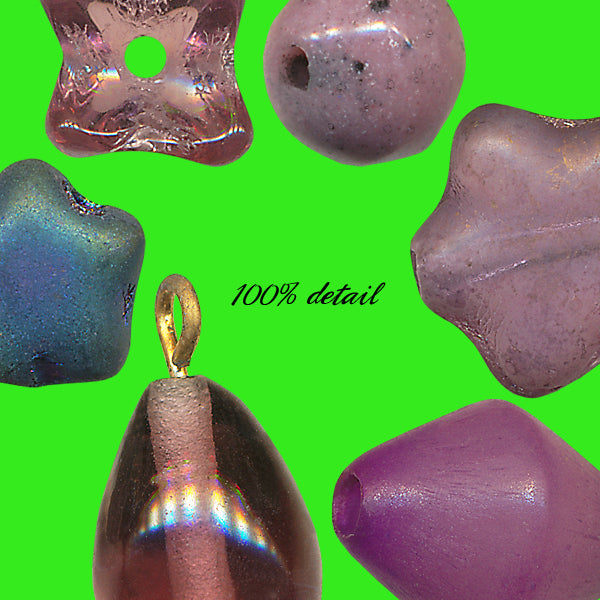 Purple Beads and Cabs