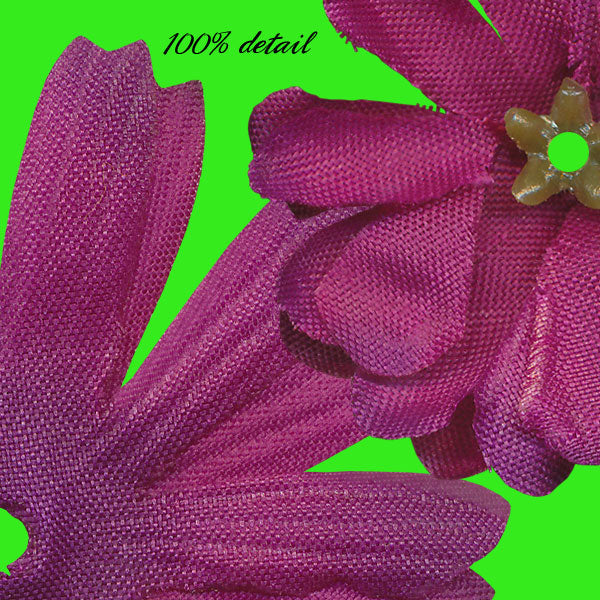 Purple Fabric Flowers Set