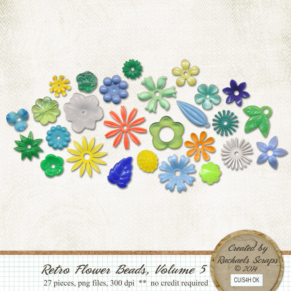 Retro Flower Beads, Volume 05