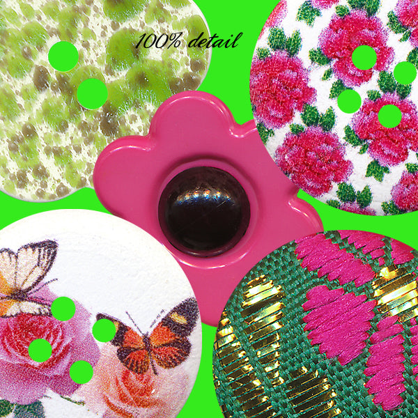 Retro Flower Buttons, Volume 02