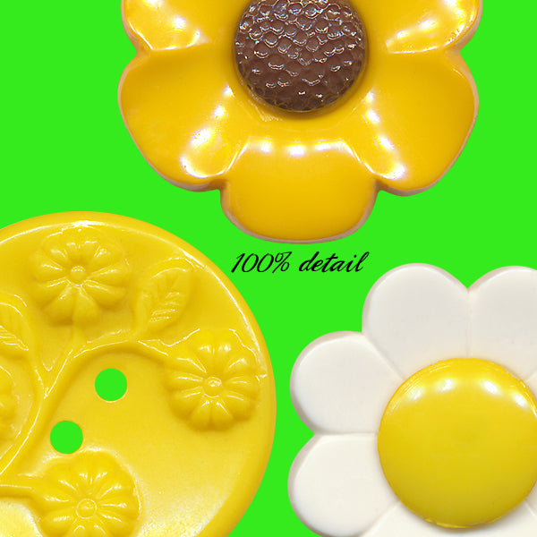 Retro Flower Buttons