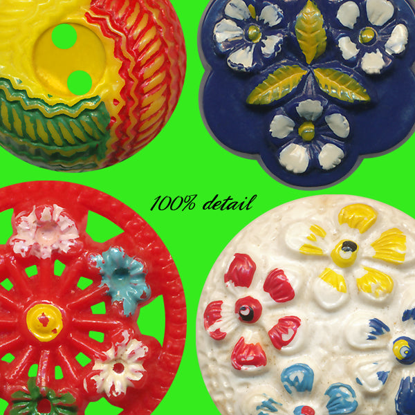 Retro Buttons in Funky Colors