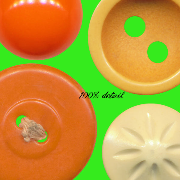 Retro Buttons in Orange & Yellow, Volume 02