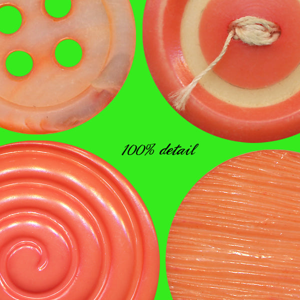 Retro Buttons in Orange & Yellow, Volume 02