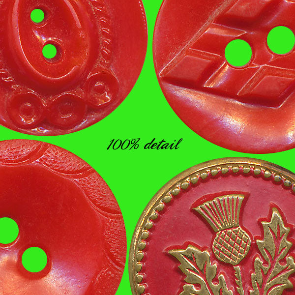 Retro Buttons in Red, Volume 02