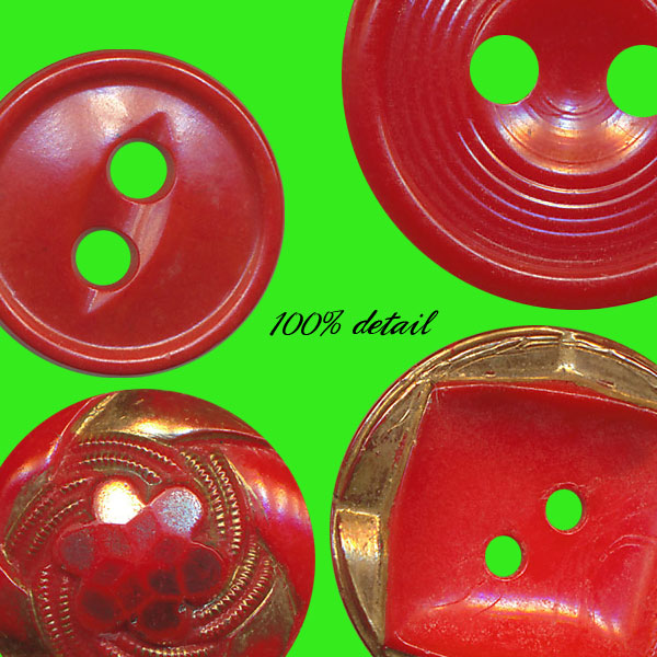 Retro Buttons in Red, Volume 02