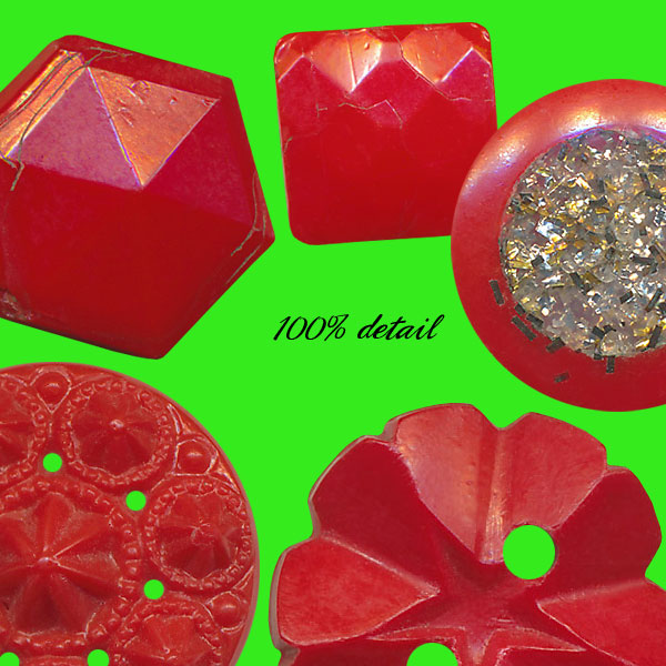 Retro Buttons in Red, Volume 02