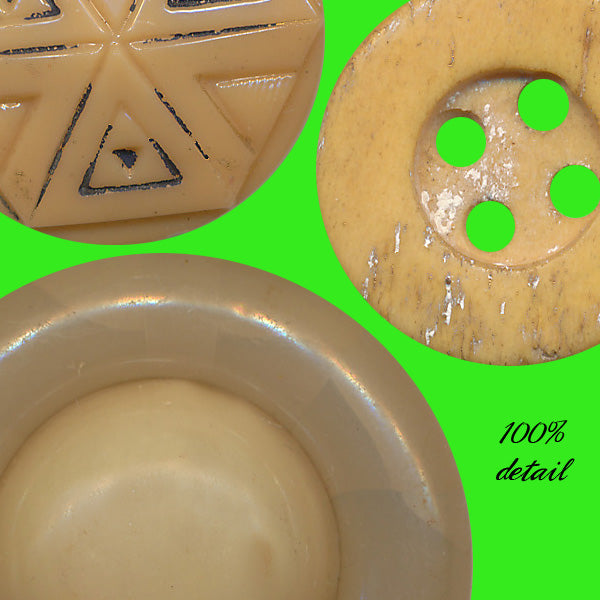 Retro Buttons in Cream