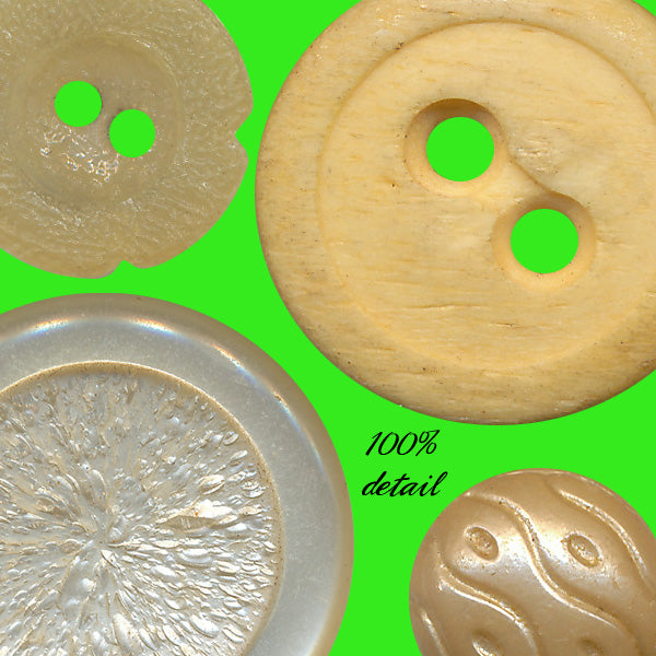 Retro Buttons in Cream