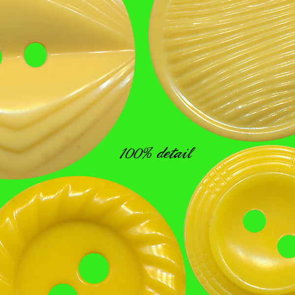 Retro Buttons in Yellow