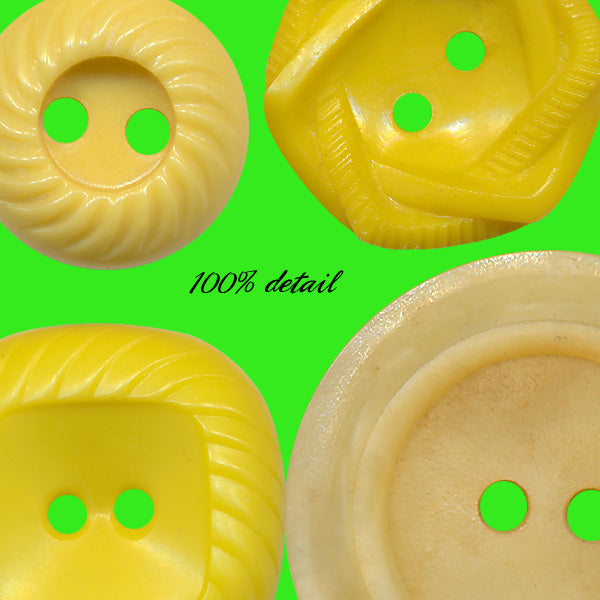 Retro Buttons in Yellow
