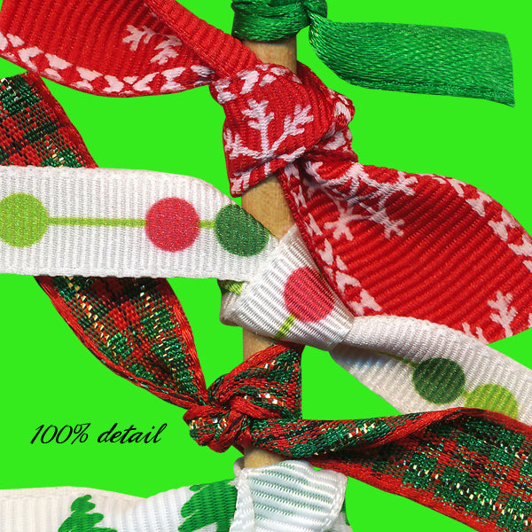 Ribbon Christmas Trees & Wreath