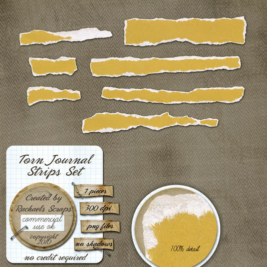 Torn Journal Strips Set