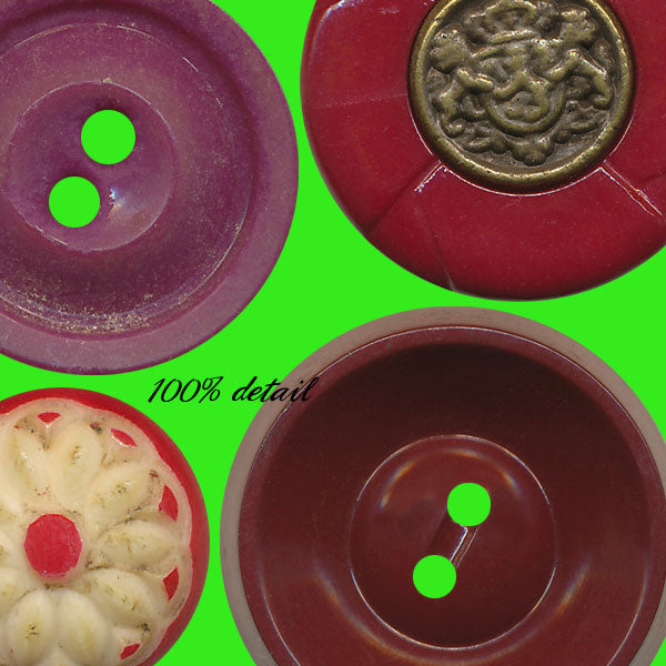 Vegetable Ivory Buttons in Pink