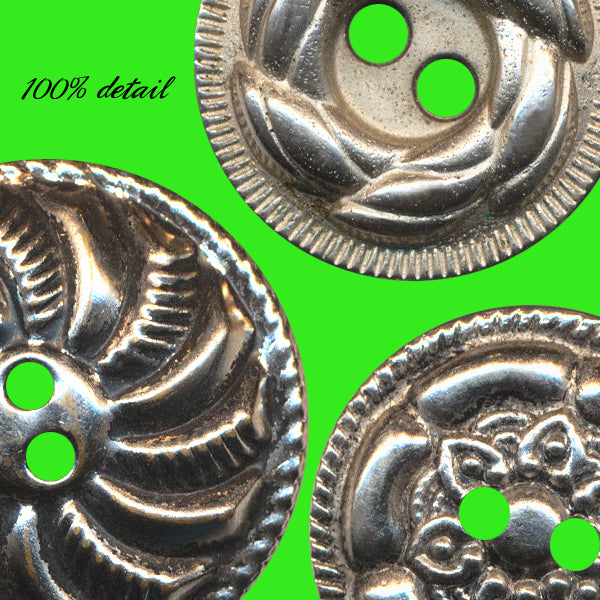 Vintage Buttons in Silver