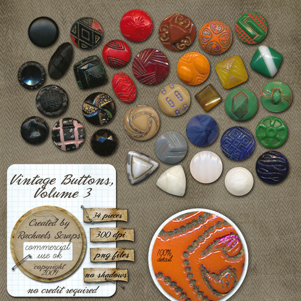 Vintage Buttons, Volume 03