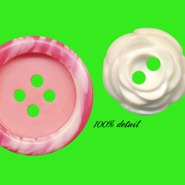 Vintage Buttons in Valentine Colors