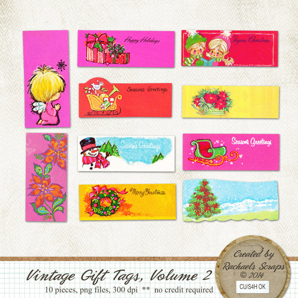 Vintage Christmas Gift Tags, Volume 02