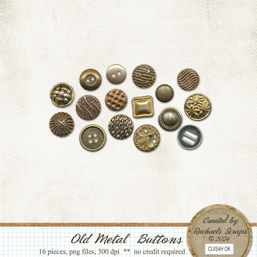 Old Metal Buttons