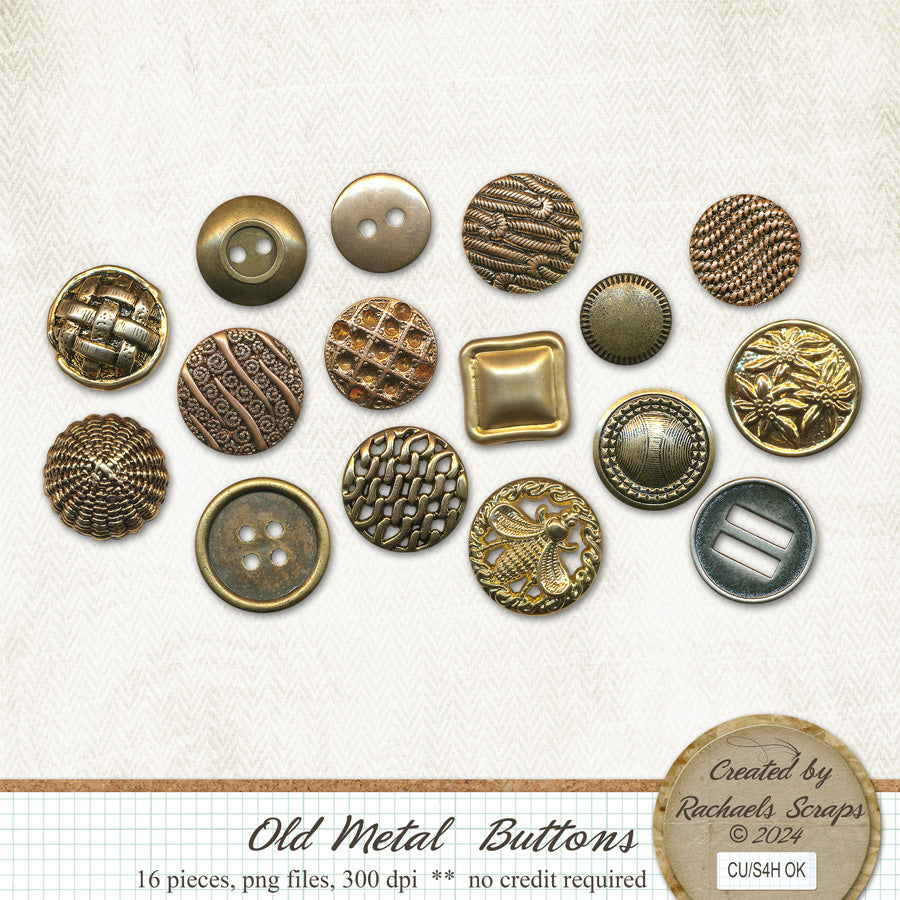 Old Metal Buttons