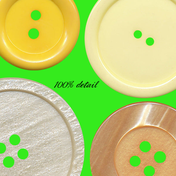 Vintage Buttons in Tan & Yellow