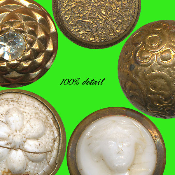 Antique Metal Buttons, Volume 01