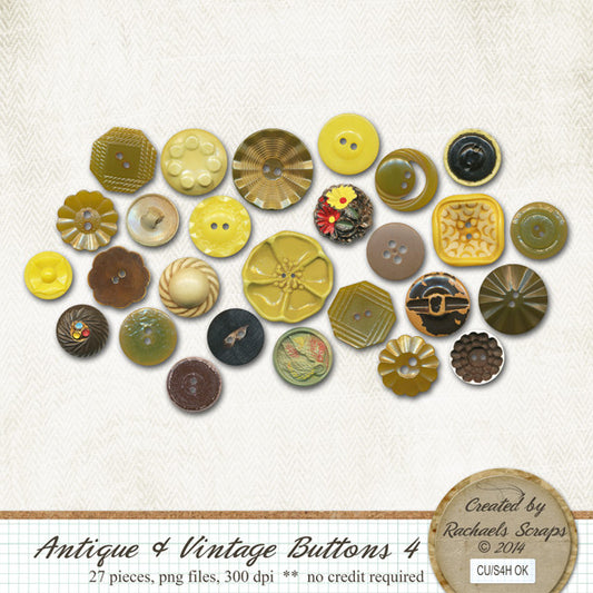 Antique & Vintage Buttons, Volume 04