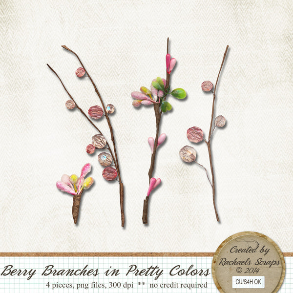 Berry Branches in Pretty Colors, Volume 01