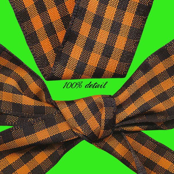 Black & Orange Gingham Ribbons