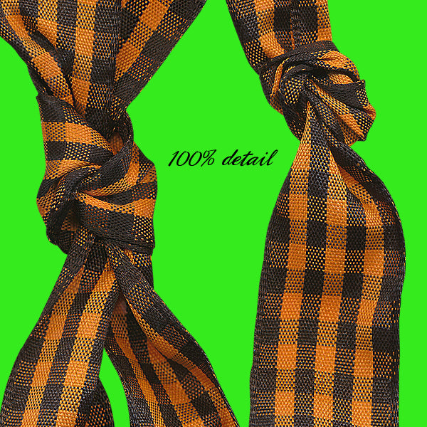 Black & Orange Gingham Ribbons