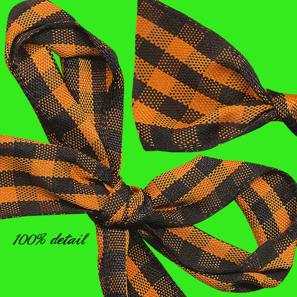 Black & Orange Gingham Ribbons