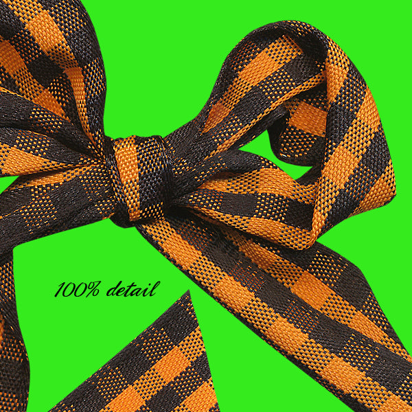 Black & Orange Gingham Ribbons