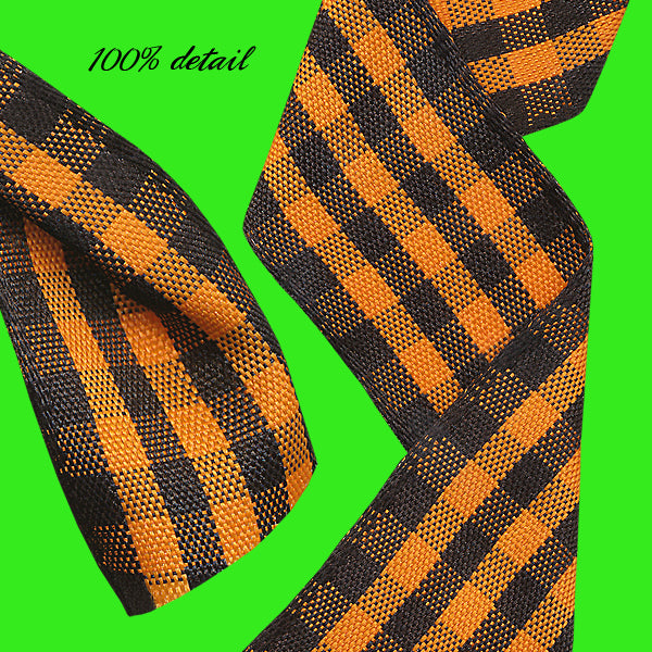 Black & Orange Gingham Ribbons