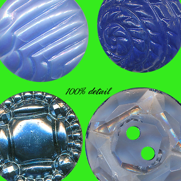 Blue Glass Buttons