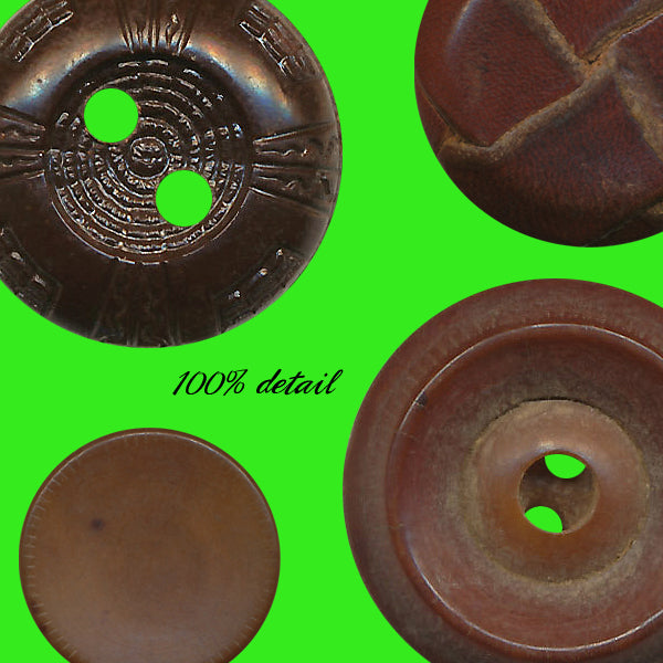 Retro Buttons in Brown & Tan